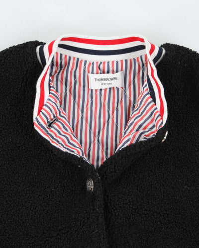 Vintage Thom Browne Insulated Teddy Fleece Snap Button Jacket - M