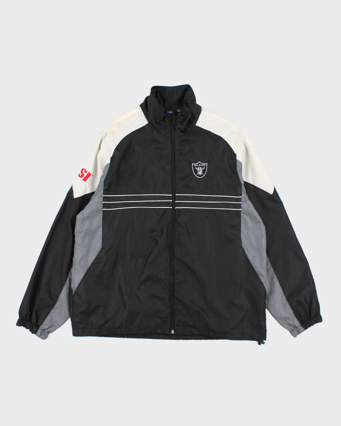 Vintage 2000's Reebok NFL Raiders Embroidered Windbreaker Jacket - L