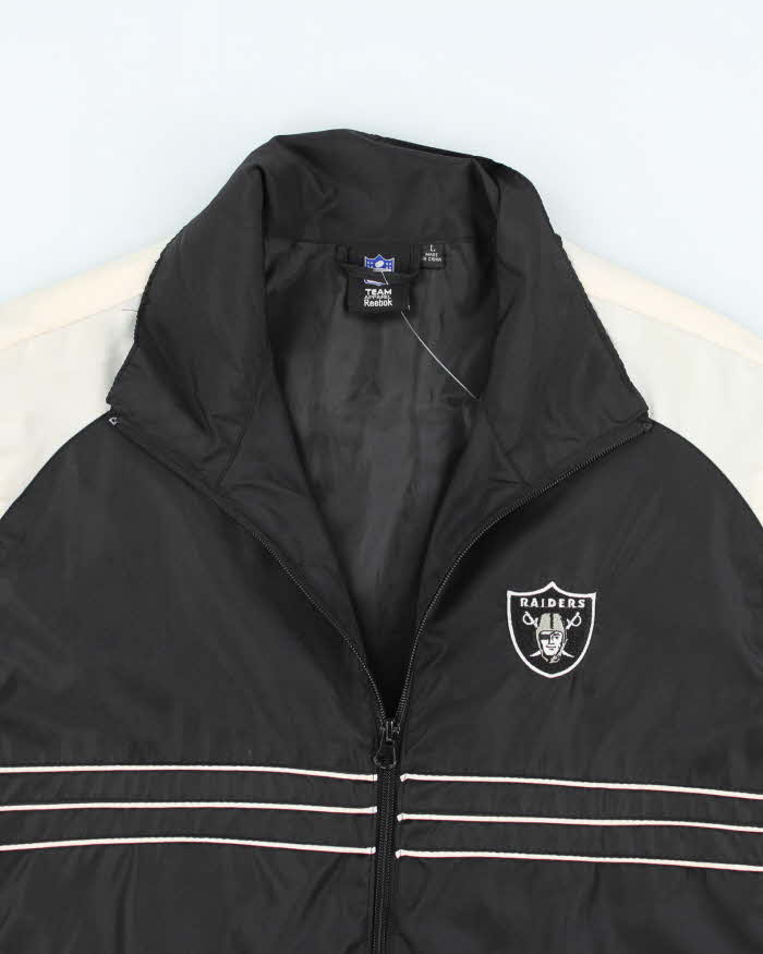 Vintage 2000's Reebok NFL Raiders Embroidered Windbreaker Jacket - L