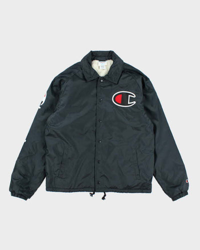 Vintage Champion Big Patch Button Up Insulated Coach Jacket - M