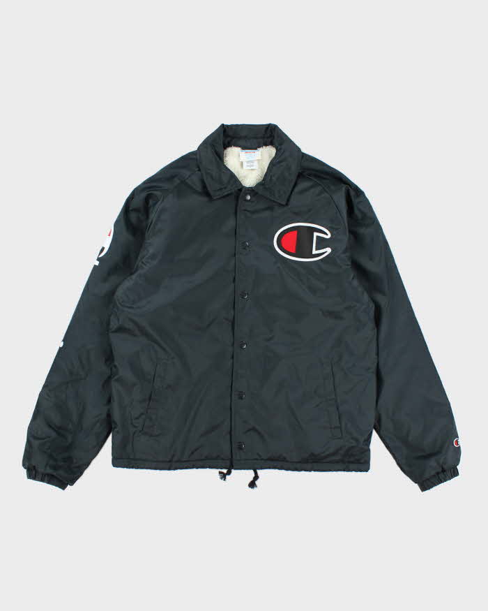 Vintage Champion Big Patch Button Up Insulated Coach Jacket - M