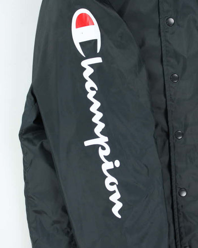 Vintage Champion Big Patch Button Up Insulated Coach Jacket - M
