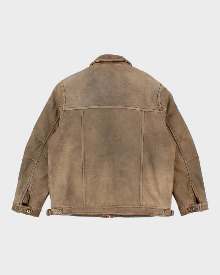 Vintage 90's Columbia Heavyweight Zip Leather Jacket - L