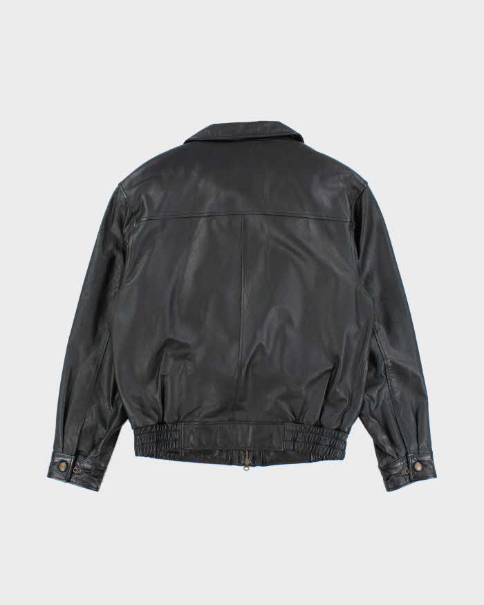 Vintage 90's Danier Heavyweight Leather Zip Up Jacket - S