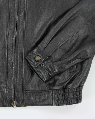 Vintage 90's Danier Heavyweight Leather Zip Up Jacket - S