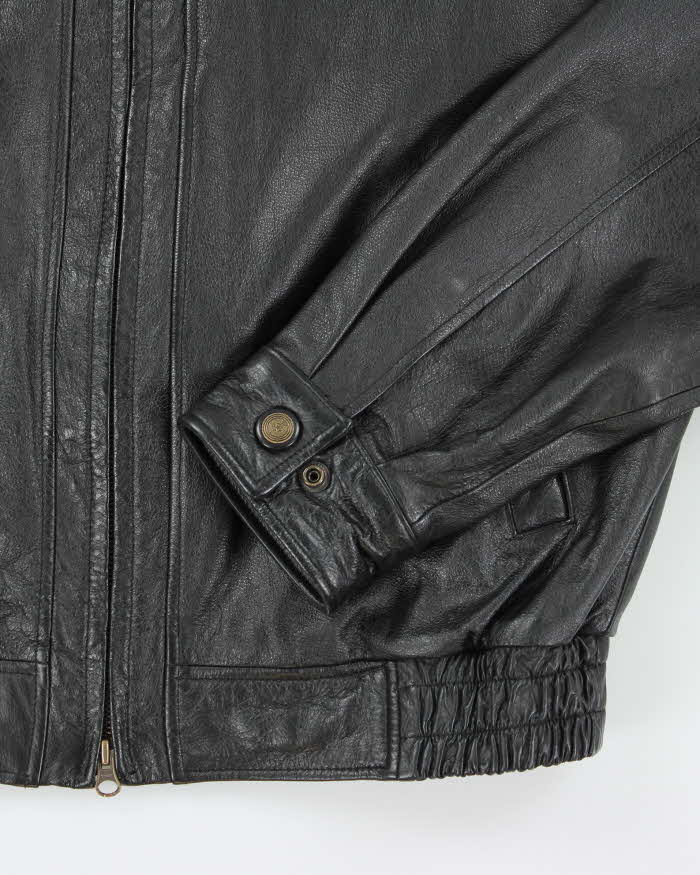 Vintage 90's Danier Heavyweight Leather Zip Up Jacket - S