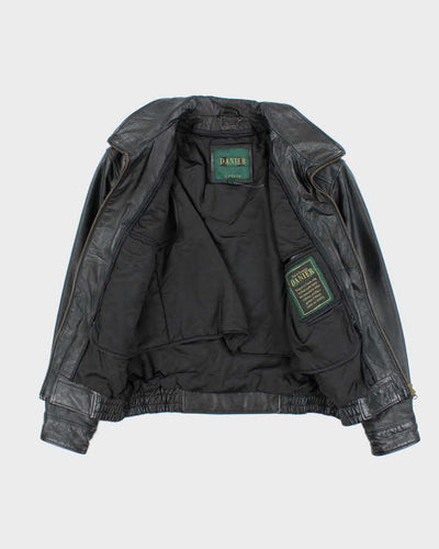 Vintage 90's Danier Heavyweight Leather Zip Up Jacket - S