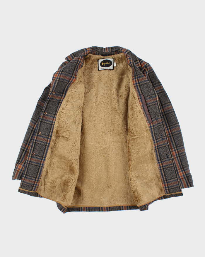 Vintage 70's Big Chief Fleeced Lined Wool Collar Jacket - S