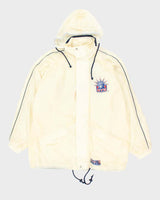 Vintage 90's New York Rangers NHL Lightweight Hooded Rain Jacket - XL