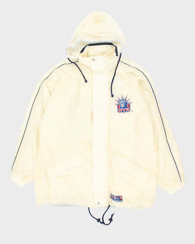 Vintage 90's New York Rangers NHL Lightweight Hooded Rain Jacket - XL