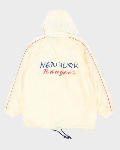 Vintage 90's New York Rangers NHL Lightweight Hooded Rain Jacket - XL