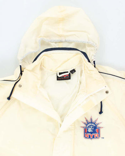 Vintage 90's New York Rangers NHL Lightweight Hooded Rain Jacket - XL
