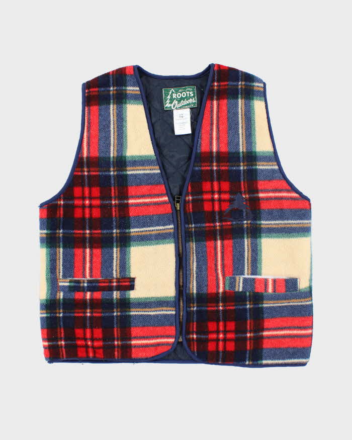 Vintage 90's Roots Quilted Zip Up Gilet - M