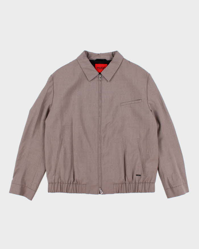 Vintage Y2K Hugo Boss Lightweight Zip Up Harrington Jacket - L