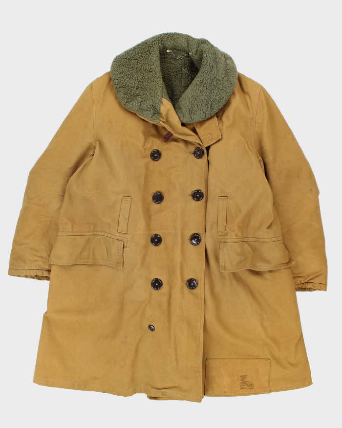 Vintage 50's Canadian Military Shearling Lined Jeep Jacket - XL