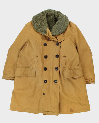 Vintage 50's Canadian Military Shearling Lined Jeep Jacket - XL