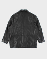Vintage Marc New York Black Leather Zip-Up Jacket - XXL