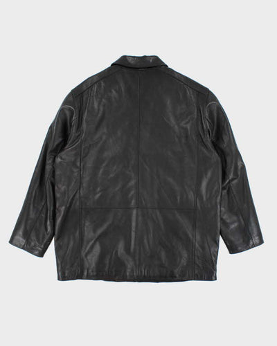 Vintage Marc New York Black Leather Zip-Up Jacket - XXL