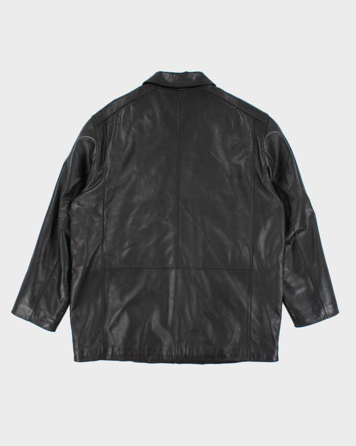 Vintage Marc New York Black Leather Zip-Up Jacket - XXL