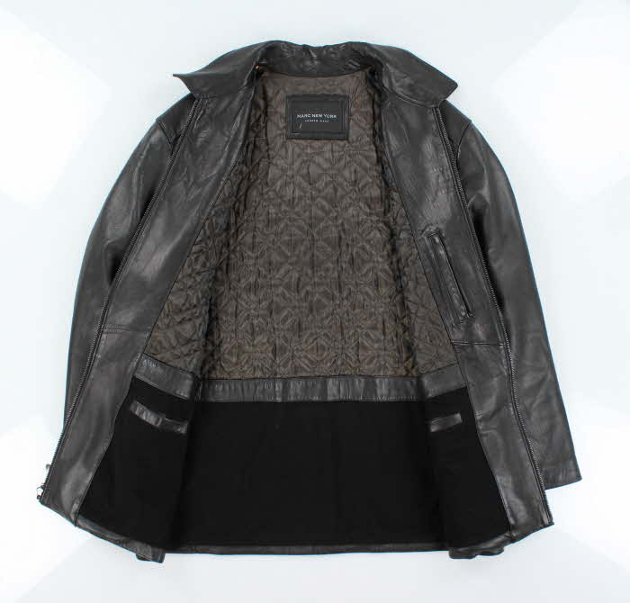 Vintage Marc New York Black Leather Zip-Up Jacket - XXL