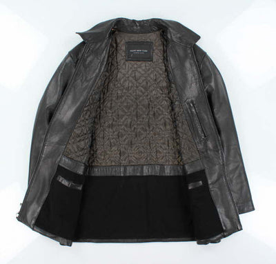 Vintage Marc New York Black Leather Zip-Up Jacket - XXL