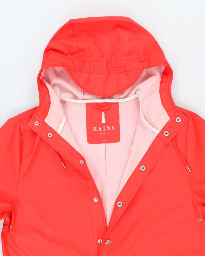 Vintage Rains Snap Button Hooded Rain Jacket - XS