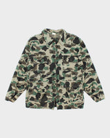 Vintage 90's Military Style Multi Pocket Harrington Jacket - L