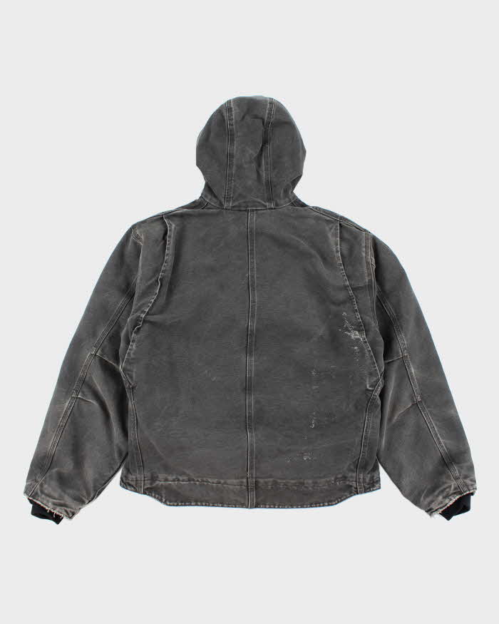 Vintage Carhartt Lined Heavyweight Hooded Workwear Jacket - L