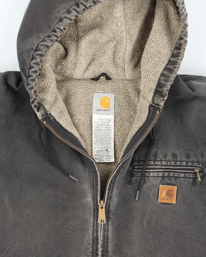 Vintage Carhartt Lined Heavyweight Hooded Workwear Jacket - L