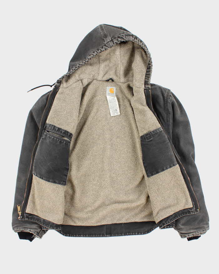 Vintage Carhartt Lined Heavyweight Hooded Workwear Jacket - L