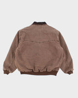 Vintage Carhartt Lined Embroidered Collared Workwear Jacket - XXL