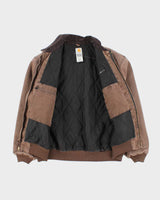 Vintage Carhartt Lined Embroidered Collared Workwear Jacket - XXL