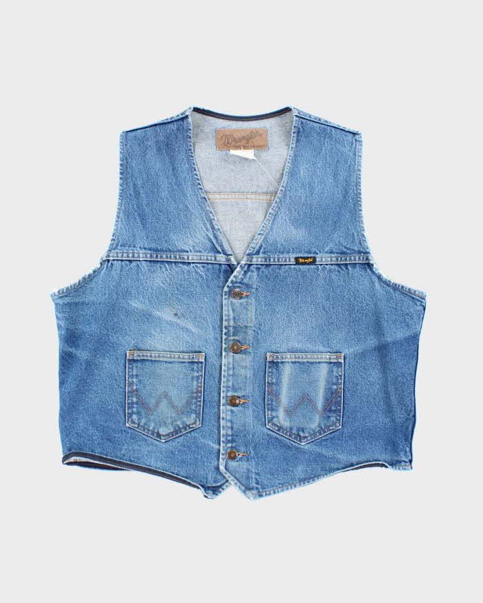 Vintage 90's Wrangler Medium Wash Denim Gilet - XL