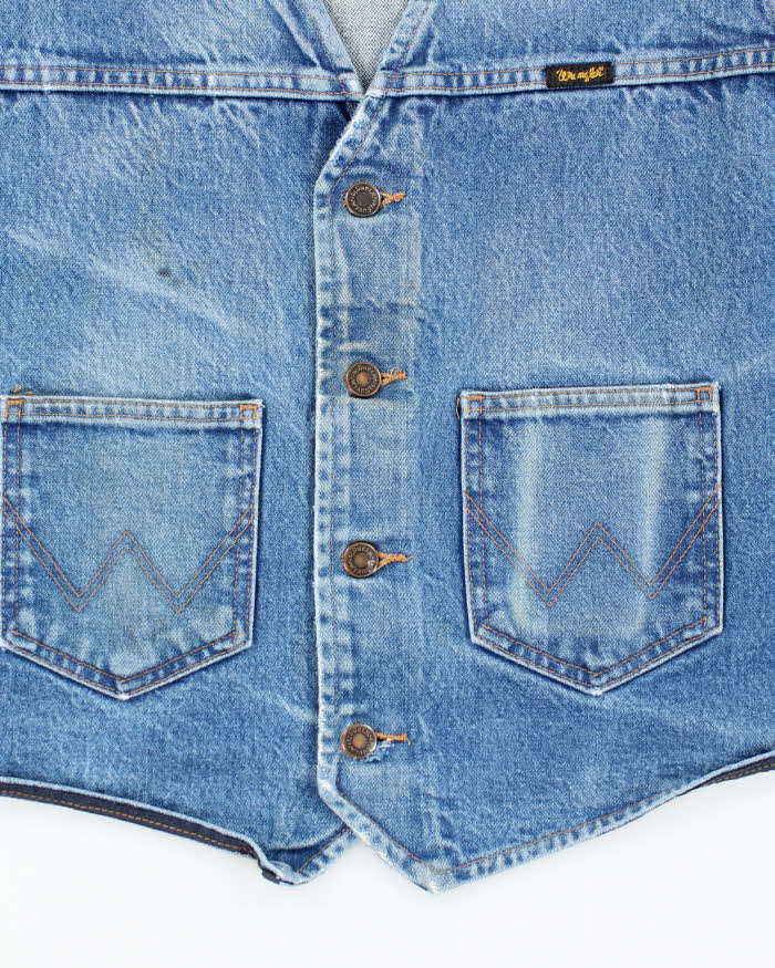 Vintage 90's Wrangler Medium Wash Denim Gilet - XL