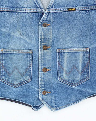 Vintage 90's Wrangler Medium Wash Denim Gilet - XL