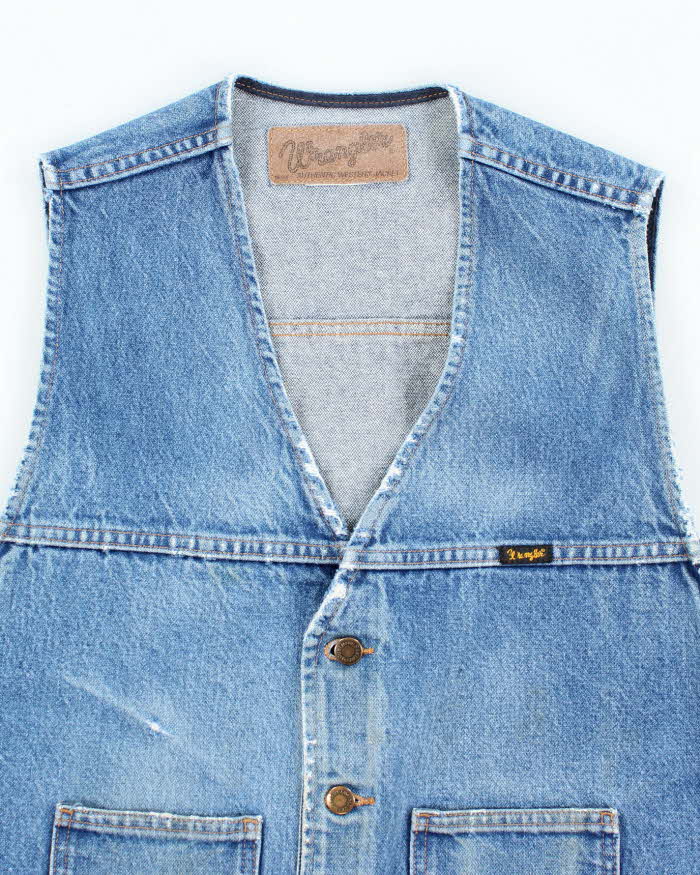 Vintage 90's Wrangler Medium Wash Denim Gilet - L