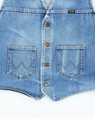 Vintage 90's Wrangler Medium Wash Denim Gilet - L