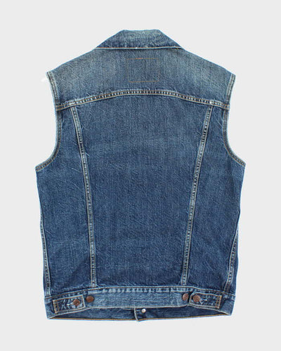 Vintage 2000's Levi's Dark Wash Denim Cut Off Gilet - L