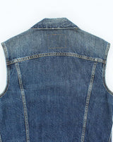 Vintage 2000's Levi's Dark Wash Denim Cut Off Gilet - L