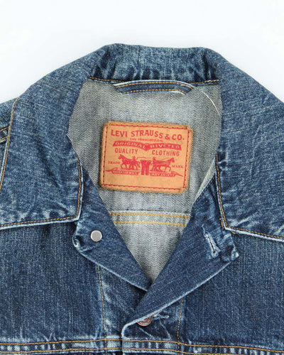 Vintage 2000's Levi's Dark Wash Denim Cut Off Gilet - L