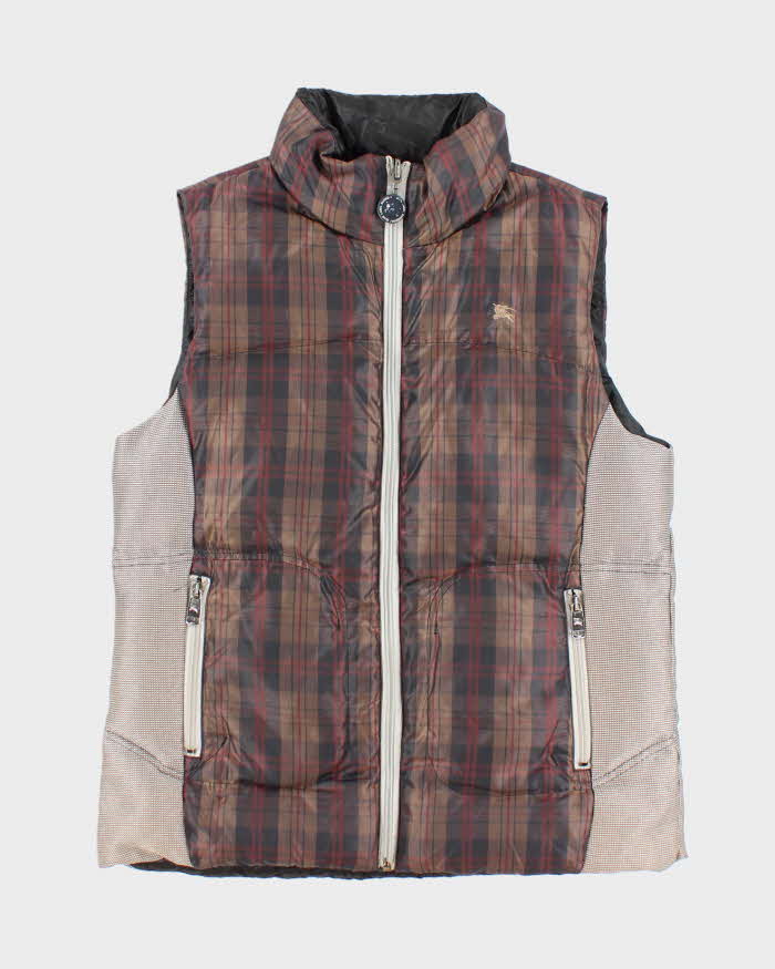 Vintage 2000's Burberry Brit Reversible Puffer Gilet - S