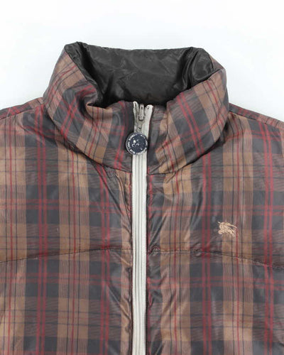 Vintage 2000's Burberry Brit Reversible Puffer Gilet - S