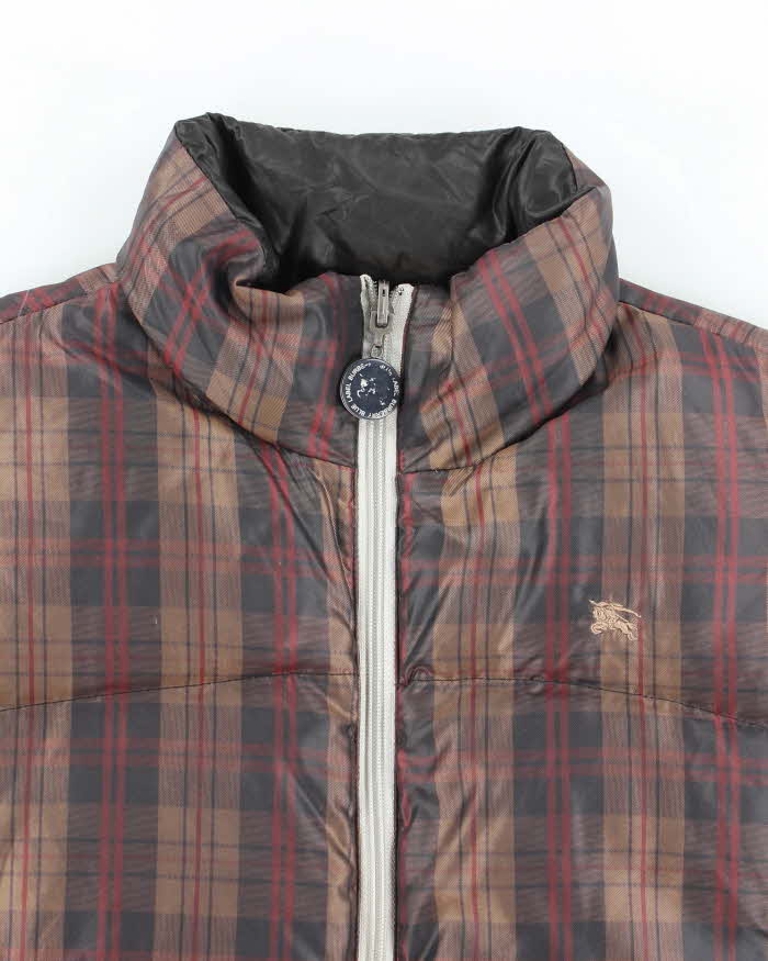 Vintage 2000's Burberry Brit Reversible Puffer Gilet - S
