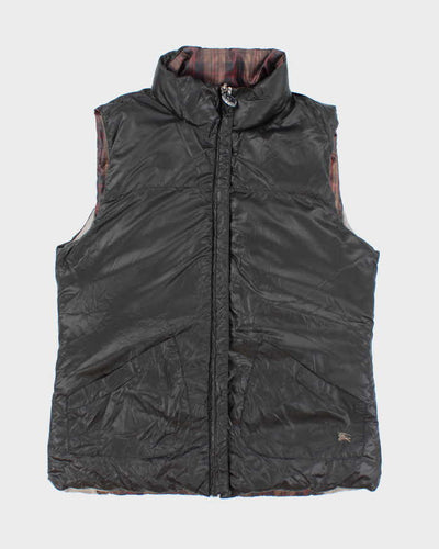 Vintage 2000's Burberry Brit Reversible Puffer Gilet - S