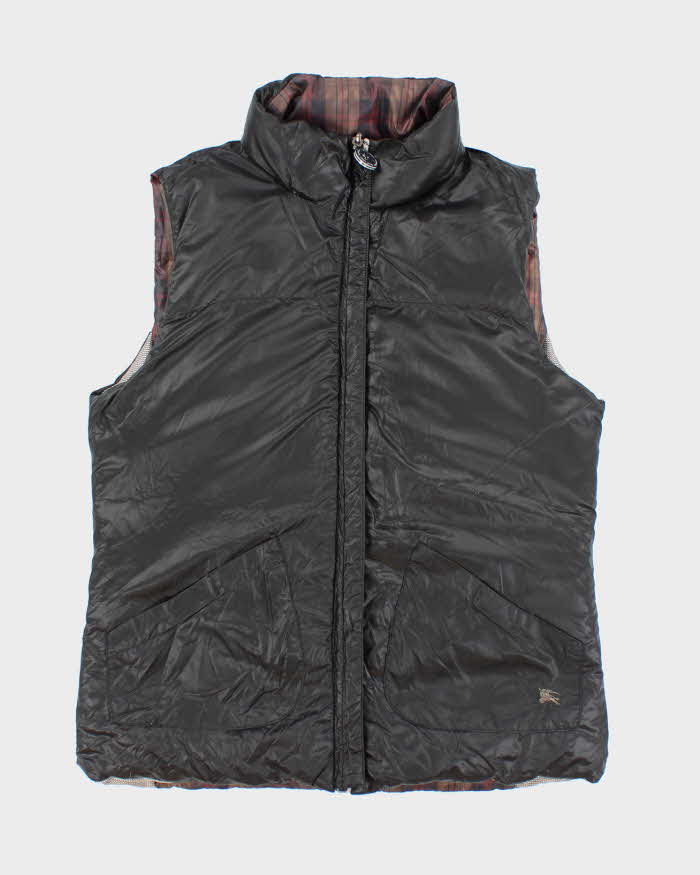 Vintage 2000's Burberry Brit Reversible Puffer Gilet - S