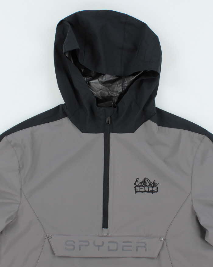 Vintage Y2K Sypder Lightweight 1/4 Zip Hooded Anorak Jacket - M