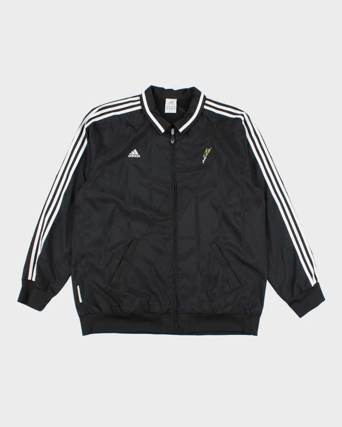Vintage 2000's Adidas Fuse Striped Windbreaker Jacket - XXL