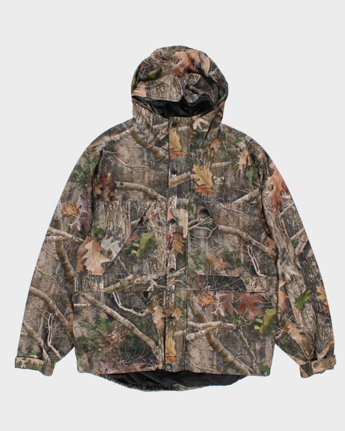 Vintage Y2K True Timber Hooded Real Tree Camouflage Jacket - XL