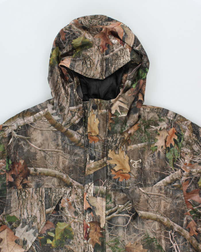 Vintage Y2K True Timber Hooded Real Tree Camouflage Jacket - XL