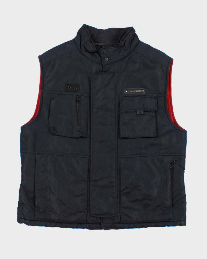 Vintage 2000's Tommy Hilfiger Multi Pocketed Lined Gilet - XL
